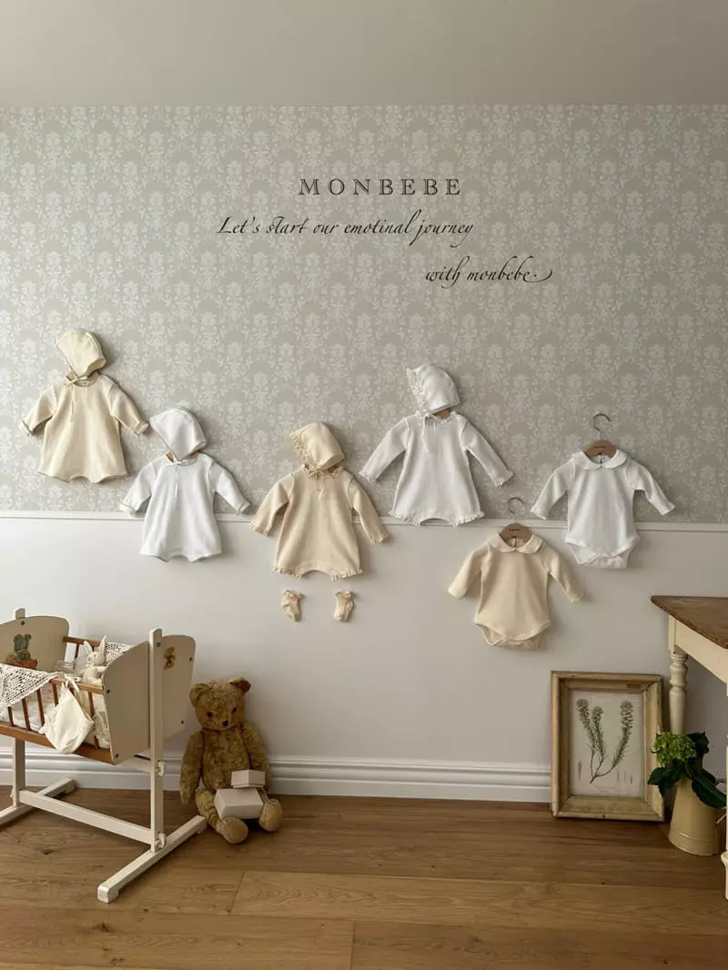 Monbebe - Korean Baby Fashion - #babywear - Waffle Collar Bodysuit - 9