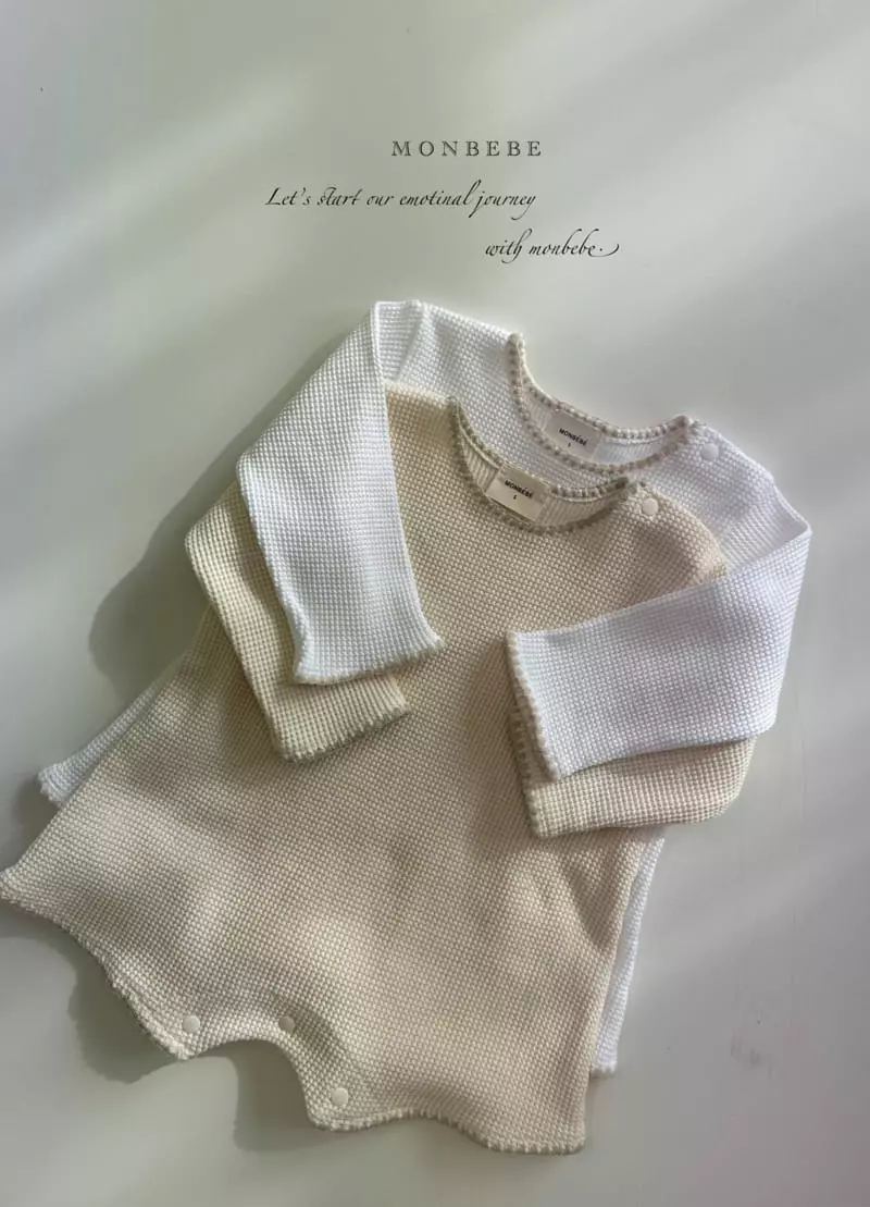 Monbebe - Korean Baby Fashion - #babywear - Mello Waffle Bodysuit - 12