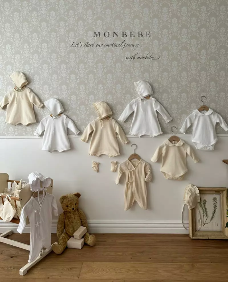 Monbebe - Korean Baby Fashion - #onlinebabyboutique - Waffle Collar Bodysuit - 10
