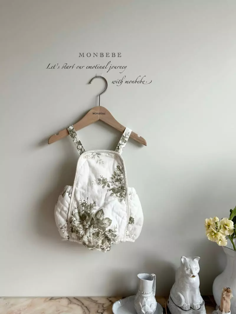 Monbebe - Korean Baby Fashion - #smilingbaby - Flower Bonding Bodysuit - 6