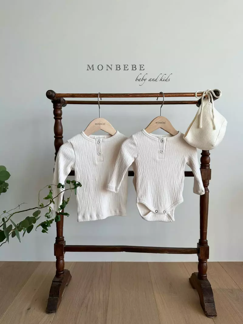 Monbebe - Korean Children Fashion - #minifashionista - Button Rib Tee - 2