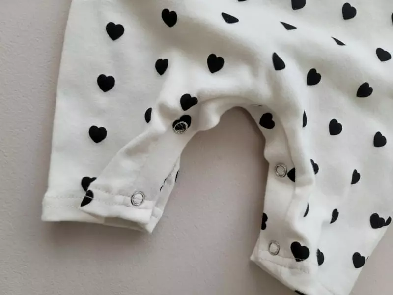 Moran - Korean Baby Fashion - #babyboutique - Mini Heart Bodysuit Set - 4