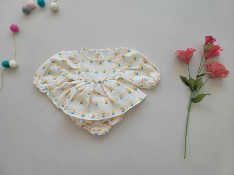Moran - Korean Baby Fashion - #babyfever - Cuty Bloomer Top Bottom Set - 8