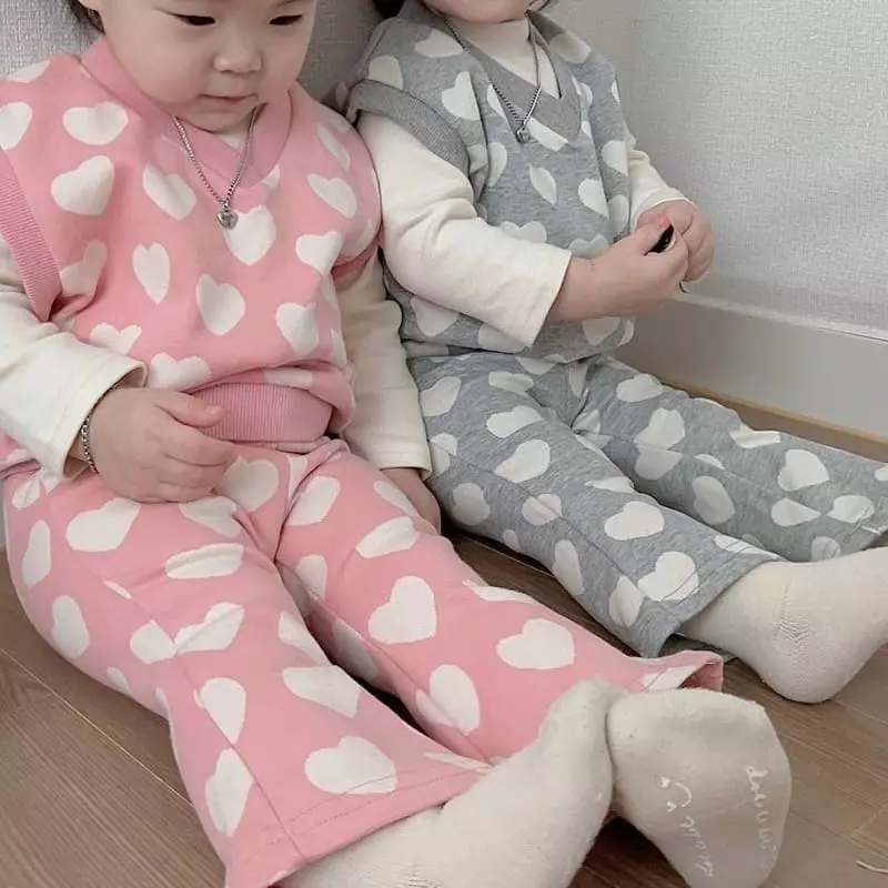 Moran - Korean Children Fashion - #childofig - Heart Bootscut Set - 10