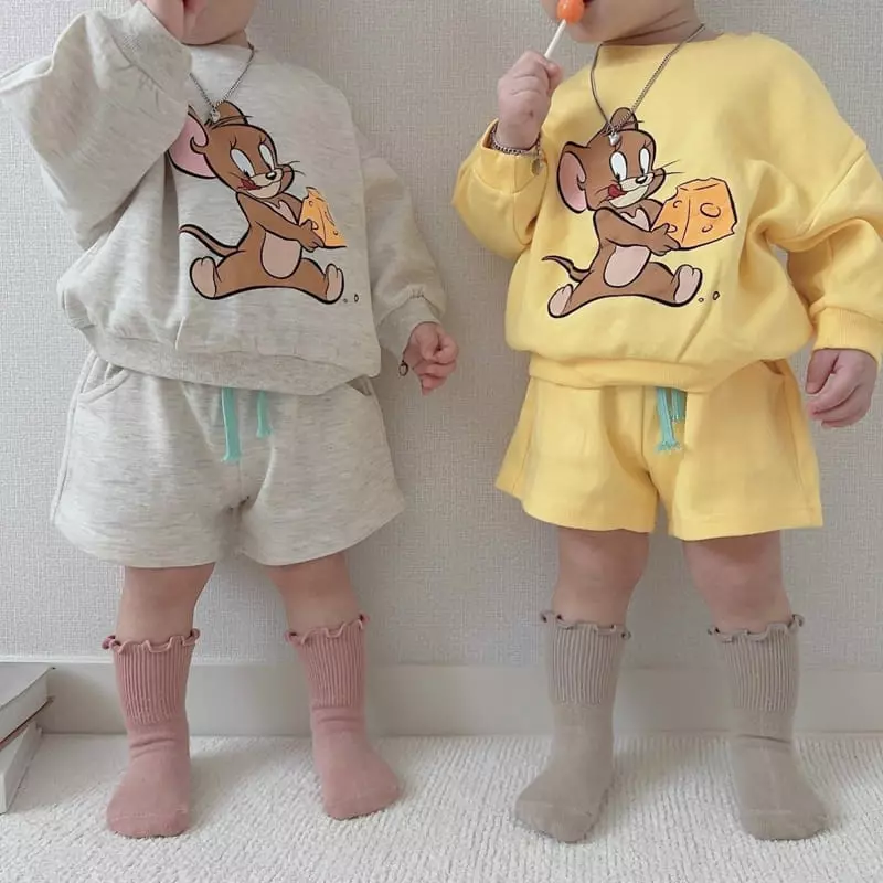 Moran - Korean Children Fashion - #kidsshorts - Jerry Top Bottom Set - 7