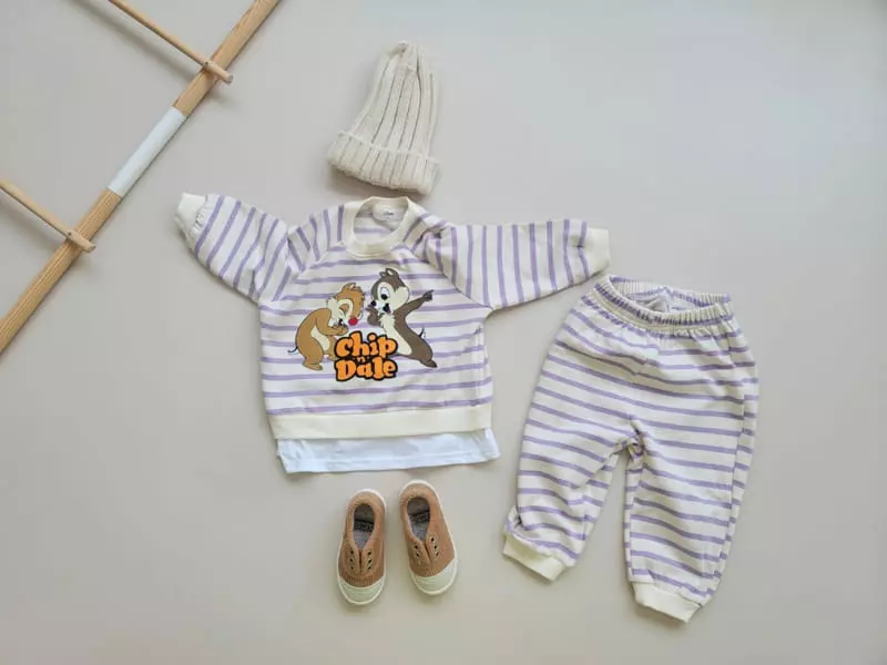 Moran - Korean Children Fashion - #toddlerclothing - Lala Top Bottom Set - 11