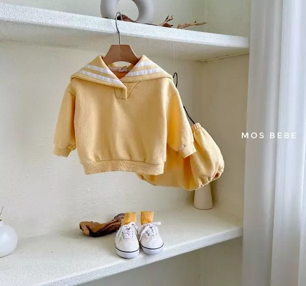 Mos Bebe - Korean Baby Fashion - #babygirlfashion - Bebe Sailor Top Bottom Set - 12