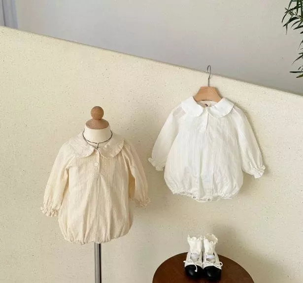 Mos Bebe - Korean Baby Fashion - #babylifestyle - Biangca Collar Bodysuit - 5