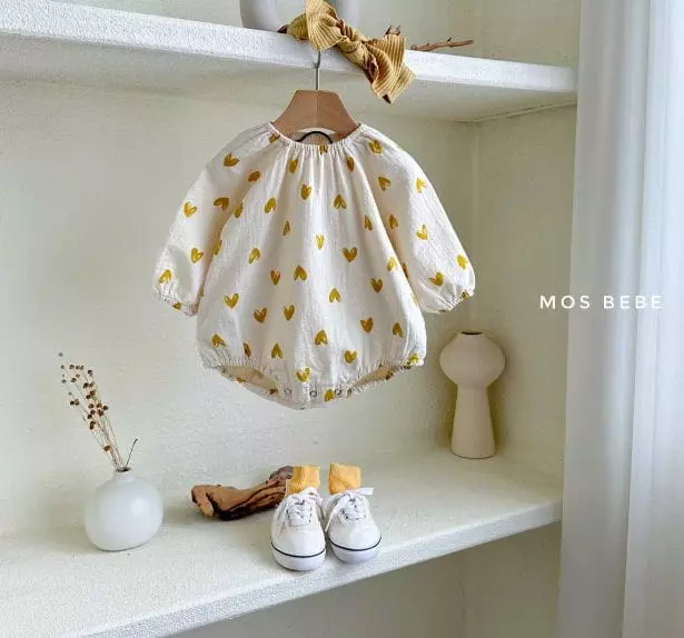 Mos Bebe - Korean Baby Fashion - #babygirlfashion - Bebe Heart Jelly Bodysuit - 4
