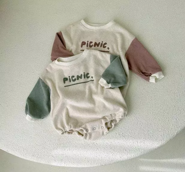 Mos Bebe - Korean Baby Fashion - #babylifestyle - Picnic Terry Bodysuit - 9