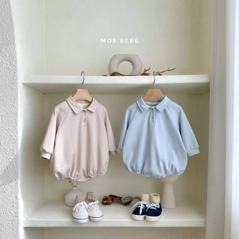 Mos Bebe - Korean Baby Fashion - #babyoninstagram - Basic Collar Bodysuit