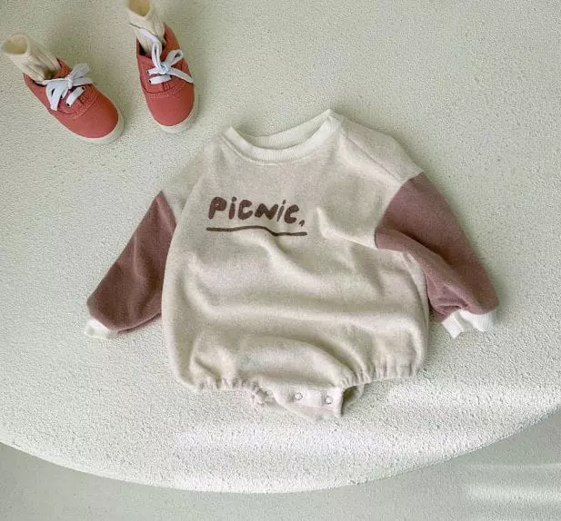 Mos Bebe - Korean Baby Fashion - #babyoninstagram - Picnic Terry Bodysuit - 10