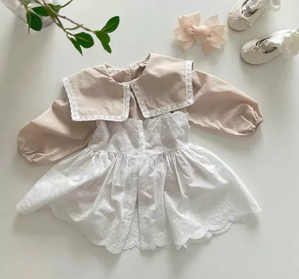 Mos Bebe - Korean Baby Fashion - #babyoutfit - Bebe Lace Blouse - 5
