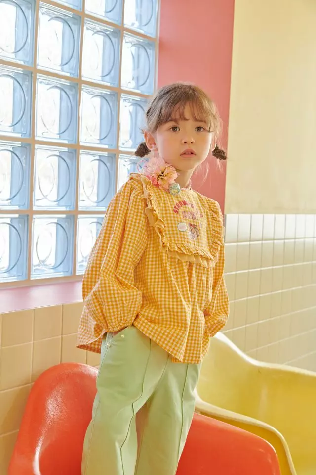 Mumunbaba - Korean Children Fashion - #Kfashion4kids - Katy Check Blouse - 12