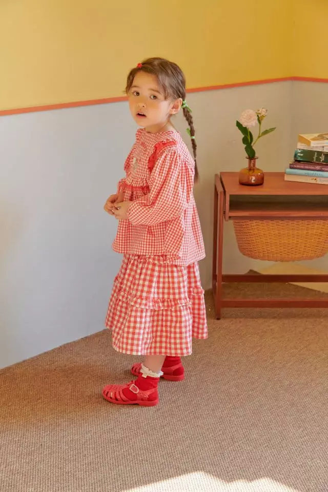 Mumunbaba - Korean Children Fashion - #childrensboutique - Katy Check Blouse - 5