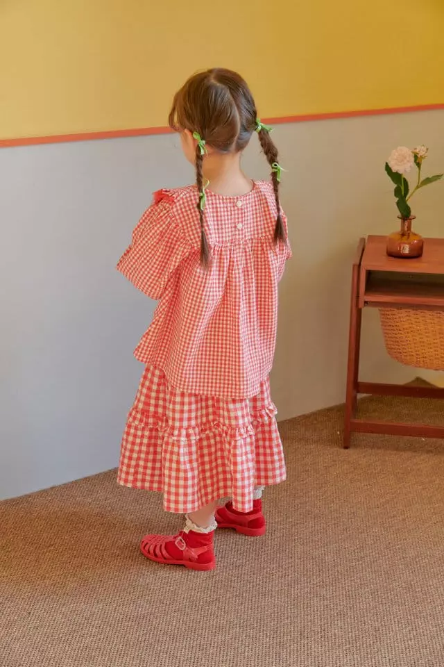 Mumunbaba - Korean Children Fashion - #designkidswear - Katy Check Blouse - 6