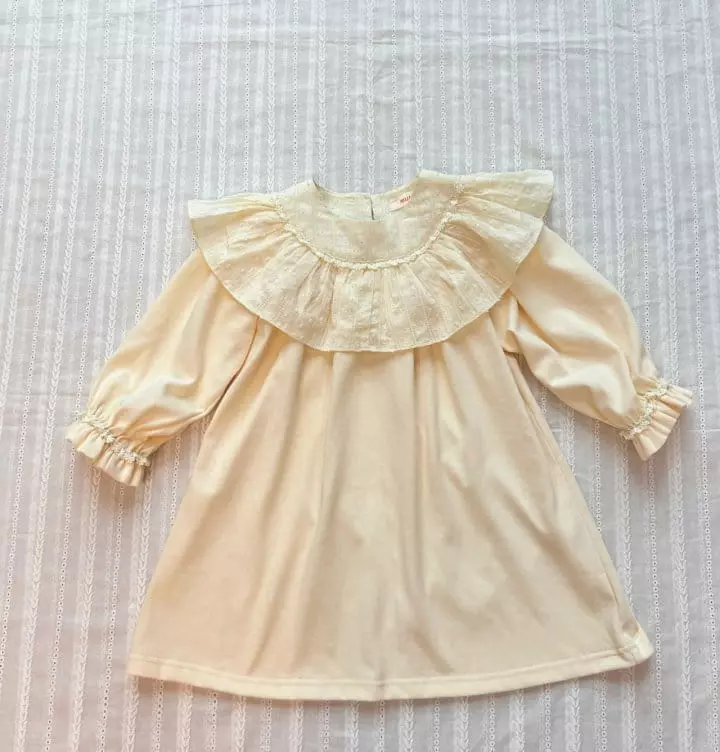 Mumunbaba - Korean Children Fashion - #fashionkids - Cream Lace One-piece - 9