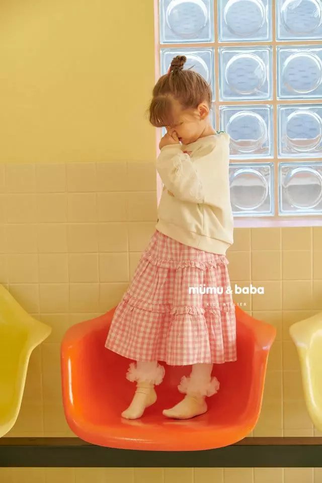 Mumunbaba - Korean Children Fashion - #kidzfashiontrend - Katy Check Long Skirt - 10