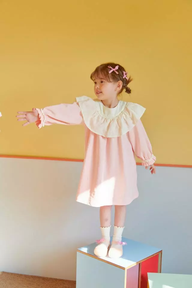 Mumunbaba - Korean Children Fashion - #prettylittlegirls - Cream Lace One-piece