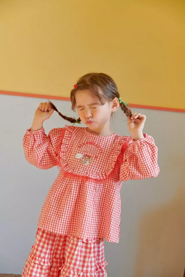 Mumunbaba - Korean Children Fashion - #stylishchildhood - Katy Check Blouse - 3