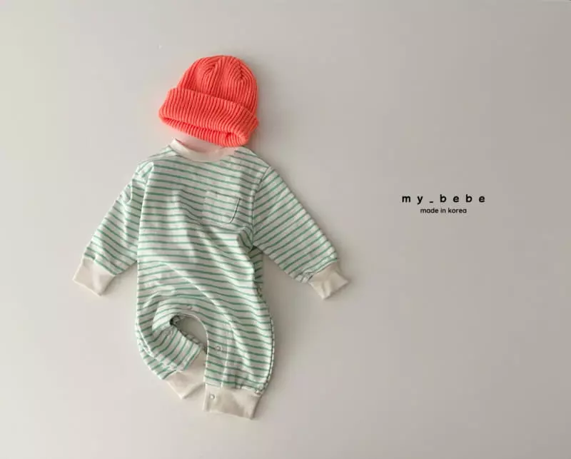 My Bebe - Korean Baby Fashion - #babyclothing - Spring Stripes Bodysuit - 9