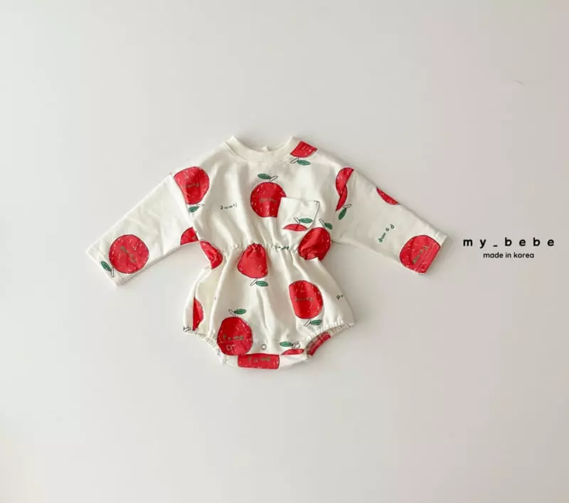 My Bebe - Korean Baby Fashion - #babyootd - Print Banding Bodysuit - 4