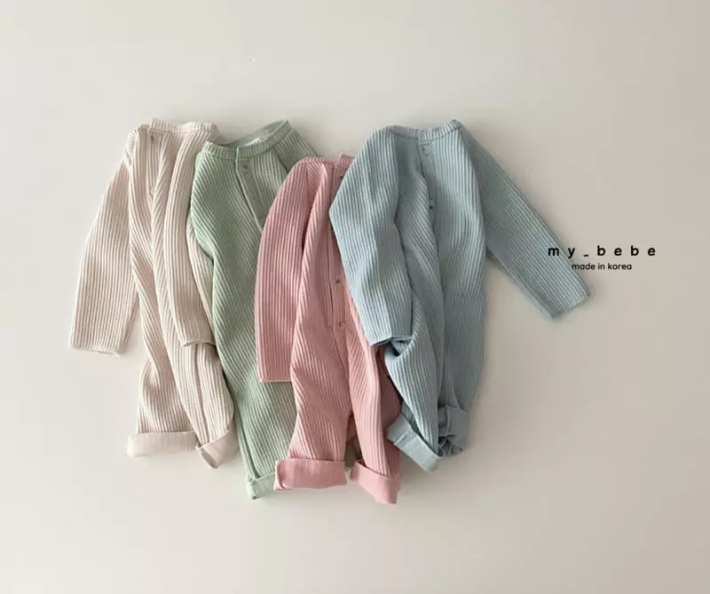 My Bebe - Korean Baby Fashion - #babywear - Rib Bodysuit - 2