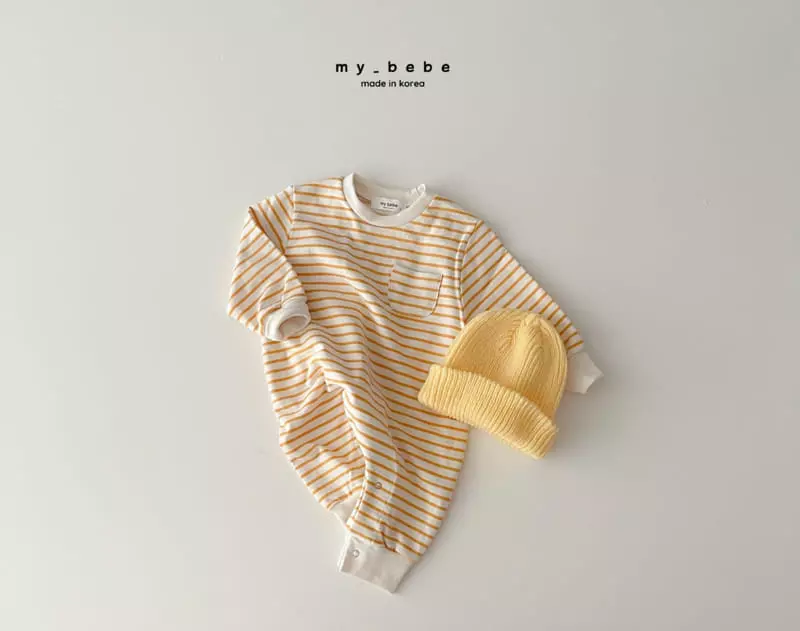My Bebe - Korean Baby Fashion - #onlinebabyshop - Spring Stripes Bodysuit - 5