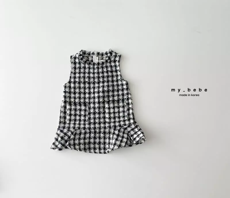 My Bebe - Korean Children Fashion - #childofig - Mini Twid One-piece - 12
