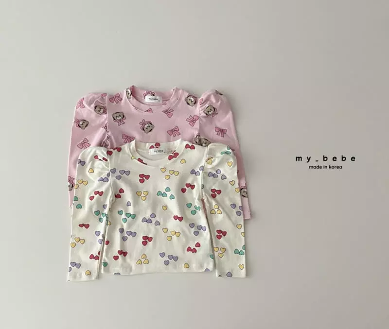 My Bebe - Korean Children Fashion - #discoveringself - Colorful Puff Tee