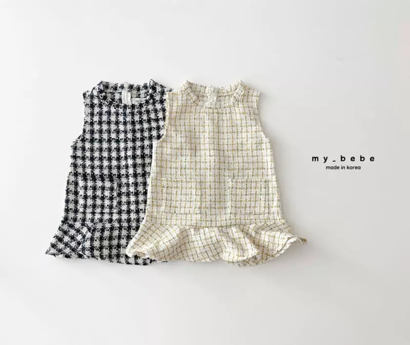 My Bebe - Korean Children Fashion - #fashionkids - Mini Twid One-piece - 2