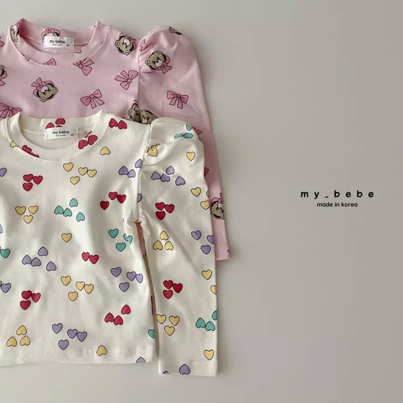 My Bebe - Korean Children Fashion - #fashionkids - Colorful Puff Tee - 2