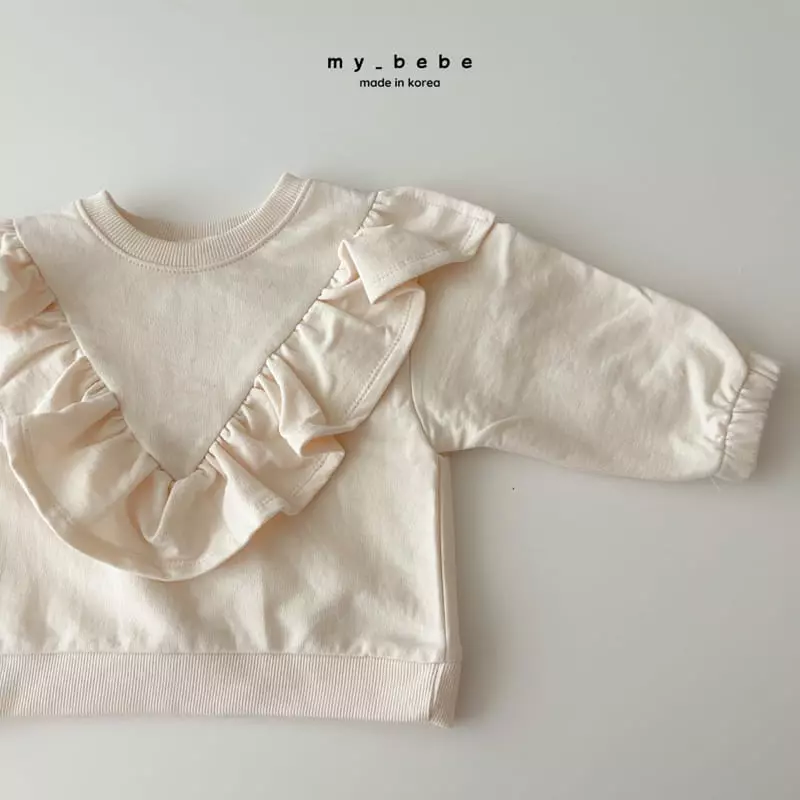 My Bebe - Korean Children Fashion - #kidsshorts - Frill Top Bottom Set - 7