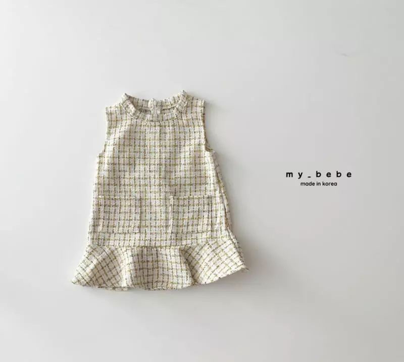 My Bebe - Korean Children Fashion - #kidsshorts - Mini Twid One-piece - 3