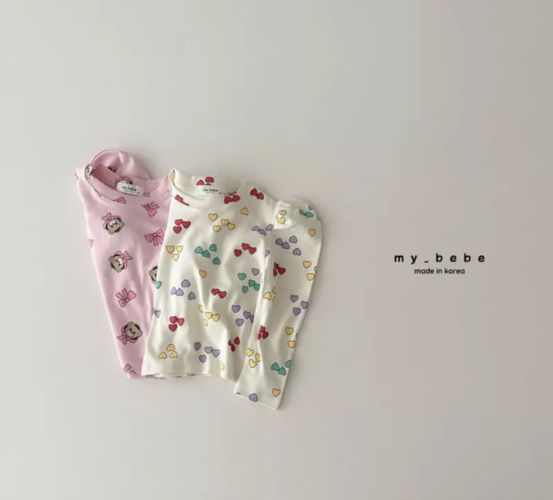 My Bebe - Korean Children Fashion - #kidsshorts - Colorful Puff Tee - 3