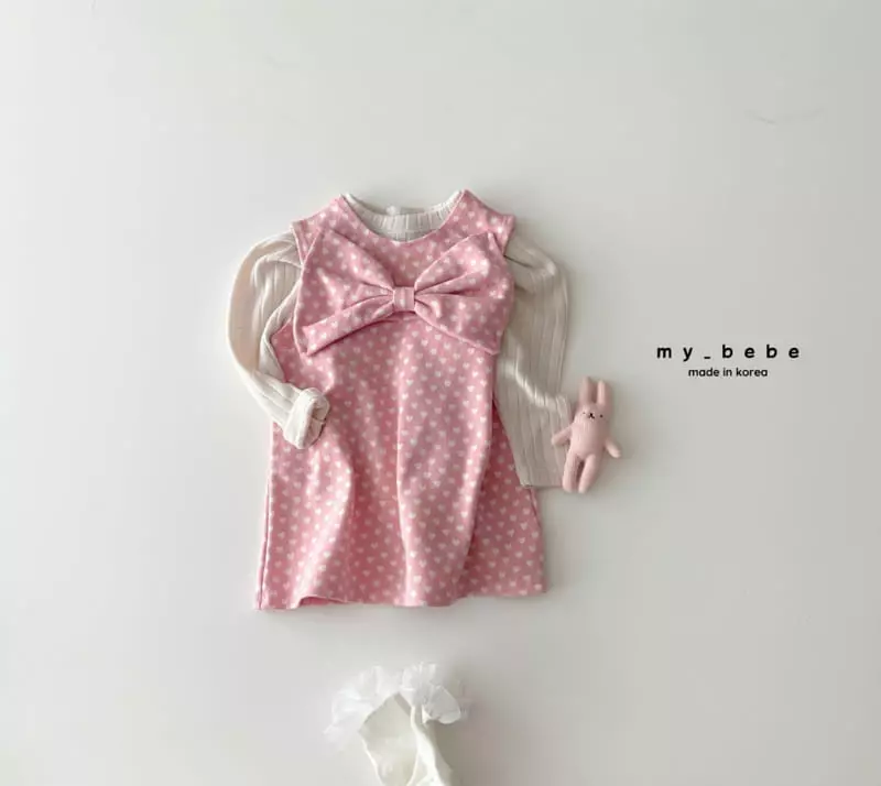 My Bebe - Korean Children Fashion - #kidsstore - Ribbon One-piece - 5