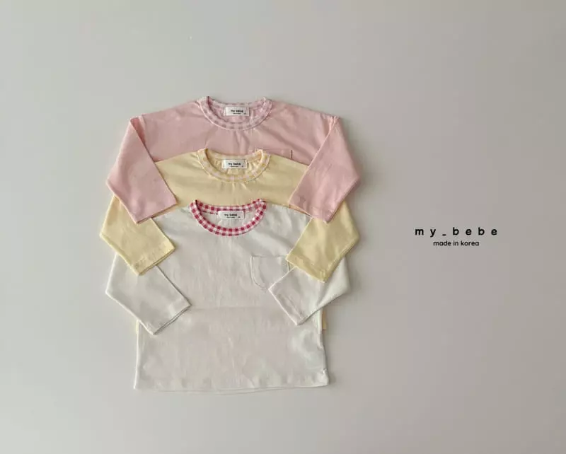 My Bebe - Korean Children Fashion - #kidsstore - Check Piping Tee - 2