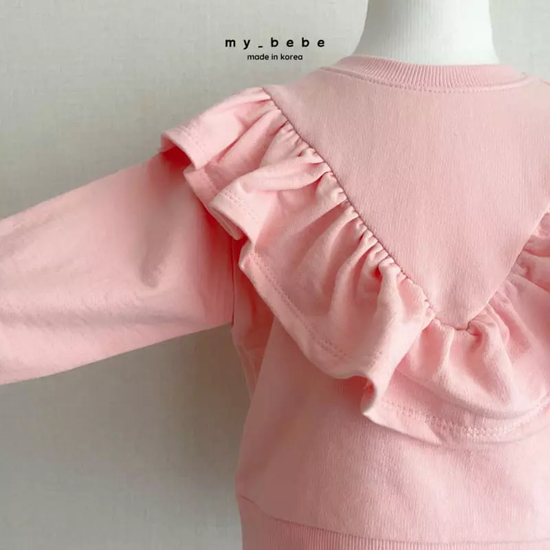 My Bebe - Korean Children Fashion - #littlefashionista - Frill Top Bottom Set - 11