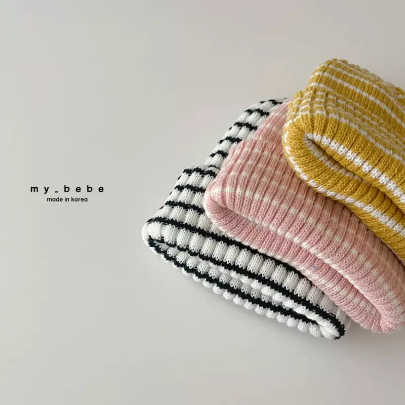 My Bebe - Korean Children Fashion - #littlefashionista - Stripes Beanie - 3