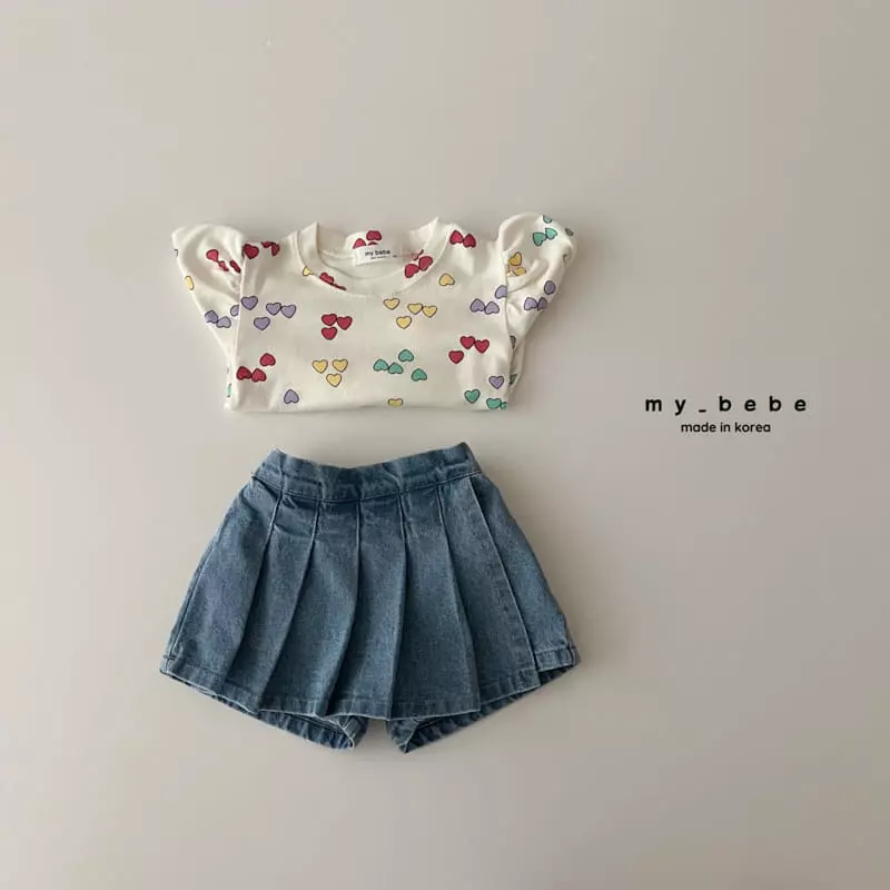 My Bebe - Korean Children Fashion - #minifashionista - Colorful Puff Tee - 9