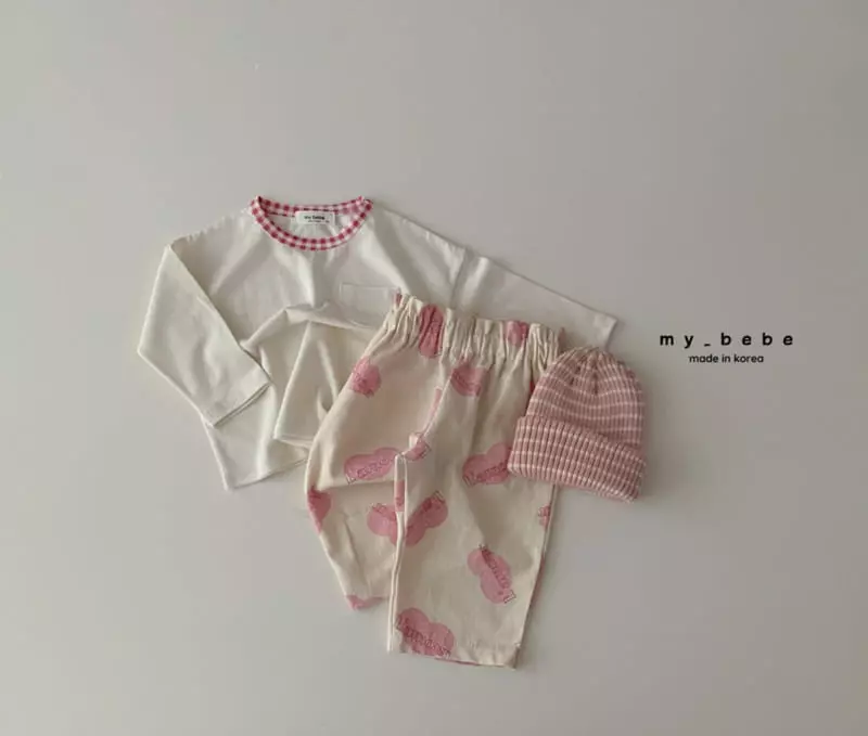 My Bebe - Korean Children Fashion - #prettylittlegirls - Check Piping Tee - 8