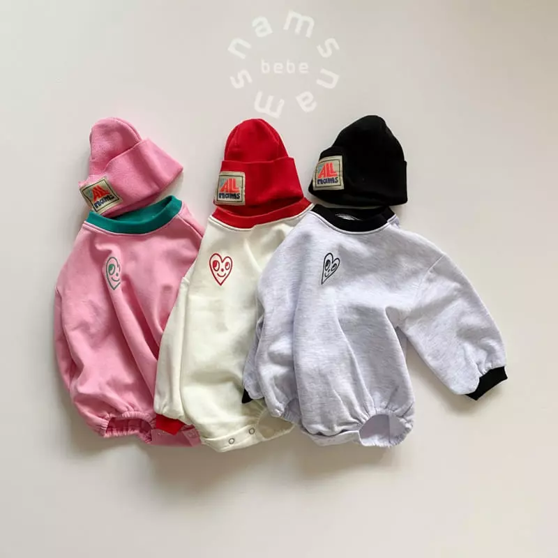 Nams - Korean Children Fashion - #designkidswear - Bebe Heart Bye Bodysuit - 10