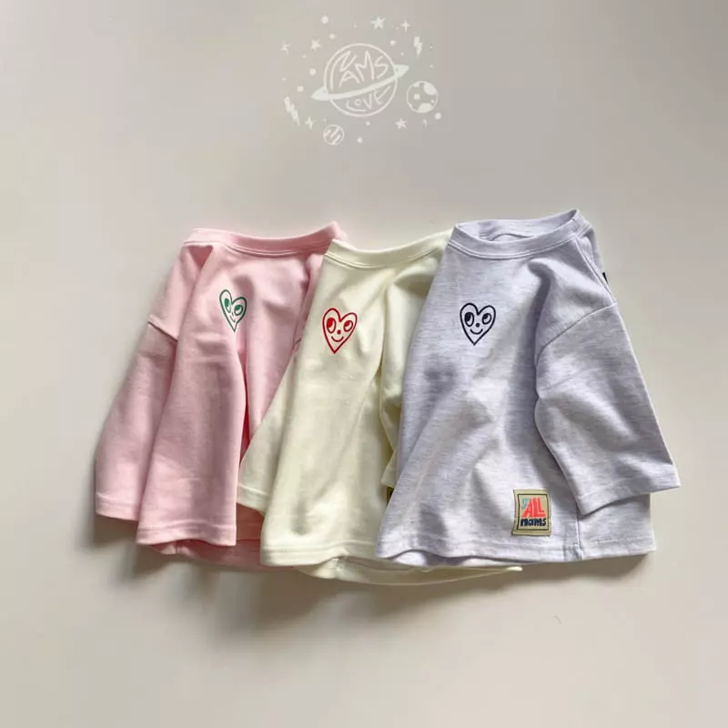 Nams - Korean Children Fashion - #kidsshorts - Heart Bye Box Tee