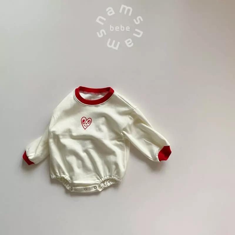 Nams - Korean Children Fashion - #littlefashionista - Bebe Heart Bye Bodysuit