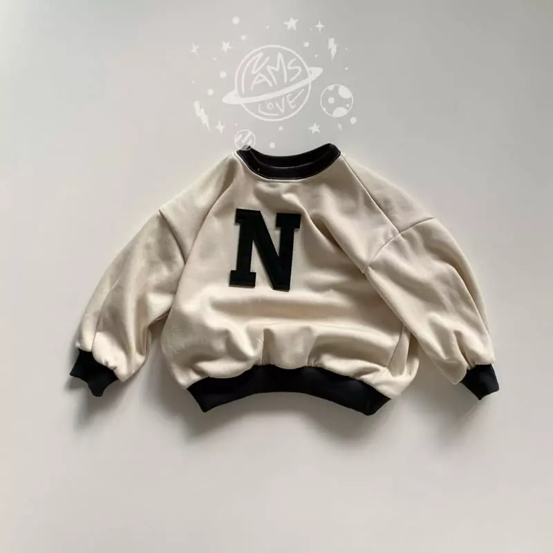 Nams - Korean Children Fashion - #littlefashionista - N Embrodiery Top Bottom Set - 8
