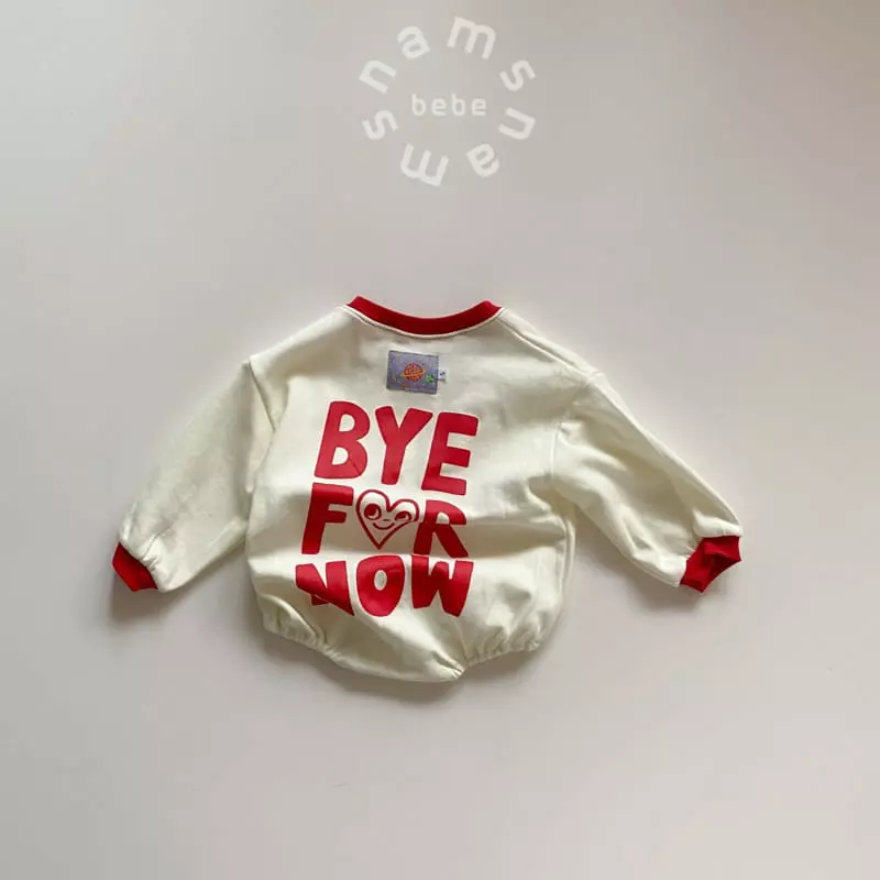 Nams - Korean Children Fashion - #minifashionista - Bebe Heart Bye Bodysuit - 3