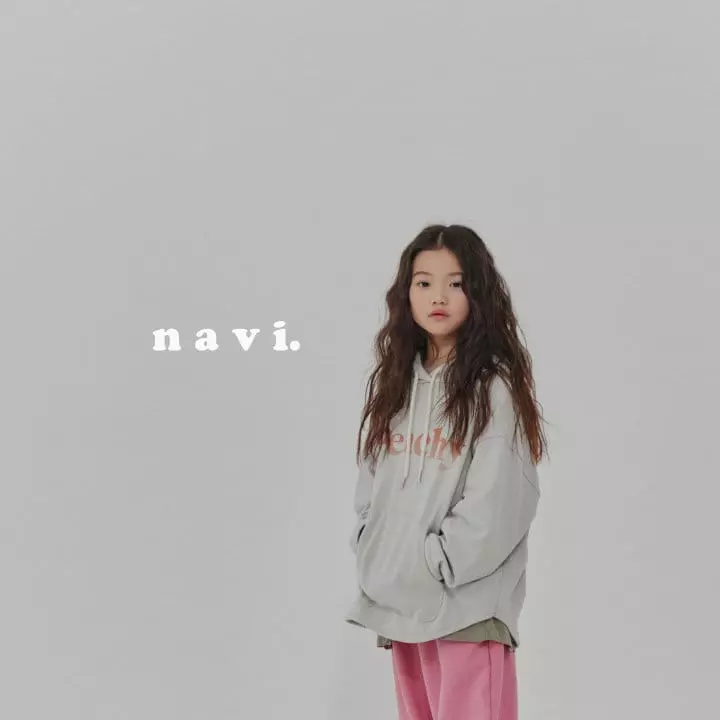 Navi - Korean Children Fashion - #childrensboutique - Peach Hoody Tee - 8