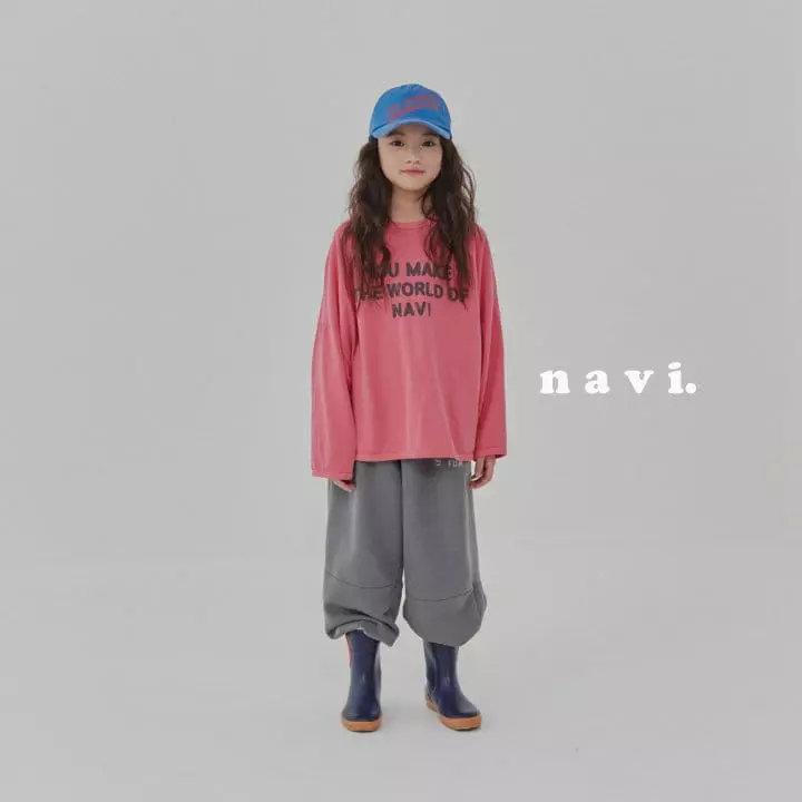 Navi - Korean Children Fashion - #littlefashionista - Font Tee - 2