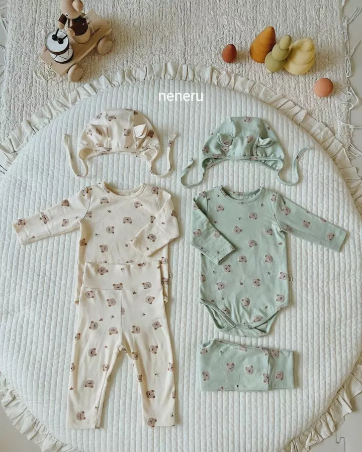 Neneru - Korean Baby Fashion - #babyboutiqueclothing - Honey Easywear with Bonnet - 2