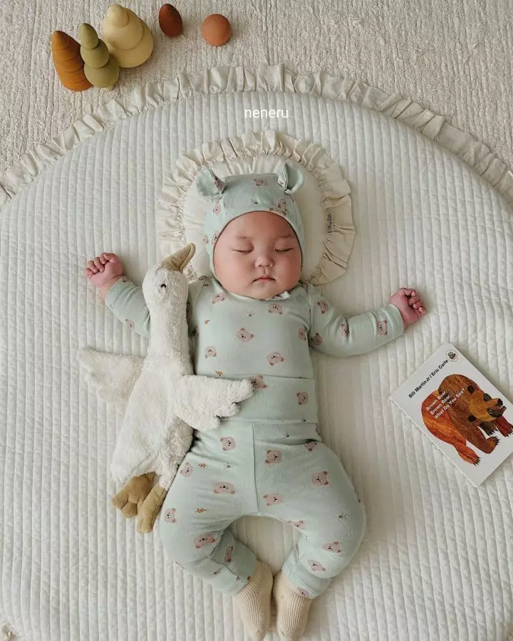 Neneru - Korean Baby Fashion - #babyoninstagram - Honey Easywear with Bonnet - 8